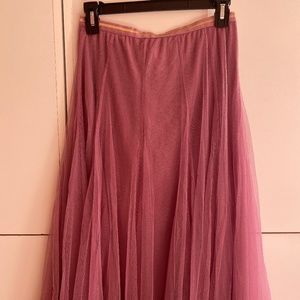 Pink Tulle Long Skirt